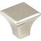 Jeffrey Alexander 1-1/8" Overall Length Polished Nickel Square Marlo Cabinet Knob 972NI - alternate 1